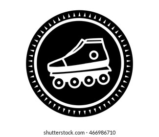 roller skates shoes icon sports equipment tool utensil image vector