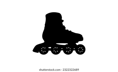 Roller Skates silhouette, high quality vector