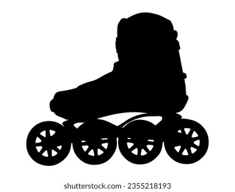 Roller skates silhouette vector art