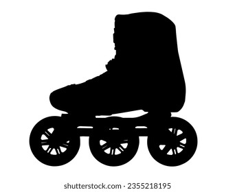 Roller skates silhouette vector art