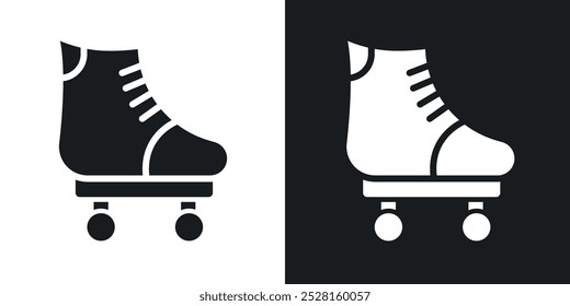 Roller skates solid vector icon pack