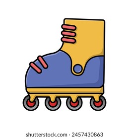 roller skates sport isolated icon vector illustration for retro vintage style concept and design element