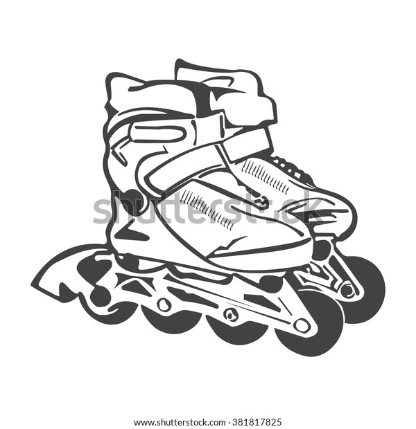 Roller Skates Style Drawing Vector Object Stock Vector (Royalty Free ...