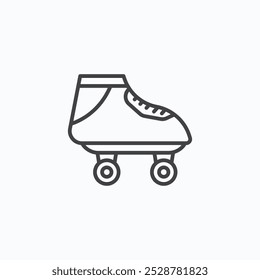 Roller skates vector flat icon set.eps