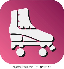 Roller Skates Vector Glyph Gradient Background Icon For Personal And Commercial Use.
