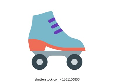roller skates vector icon design on white background 