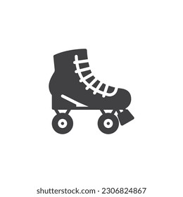 Roller skates vector icon. filled flat sign for mobile concept and web design. Roller skate glyph icon. Symbol, logo illustration. Vector graphics