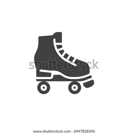 Roller skates vector icon. filled flat sign for mobile concept and web design. Roller skates glyph icon. Symbol, logo illustration. Vector graphics