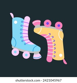 Roller skates, vector roller skates illustration, isolated