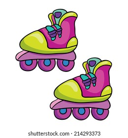 Roller skates, vector illustration on white background