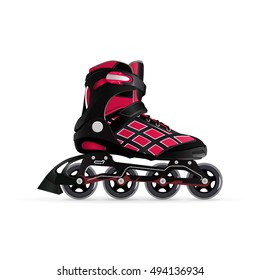 Roller skates vector illustration on a white background.