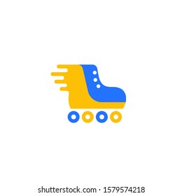 Roller skates vector logo icon