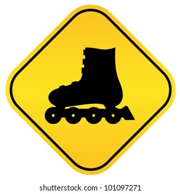 Roller skates vector sign