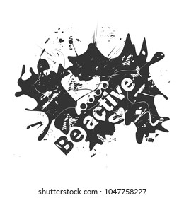 Roller skates. White object on black background. Grunge vector illustration