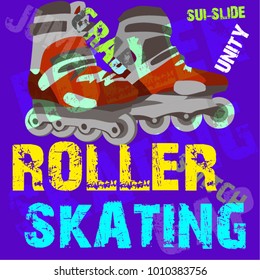 roller skating background, roller style