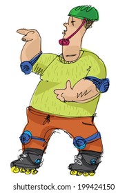 Roller skating guy