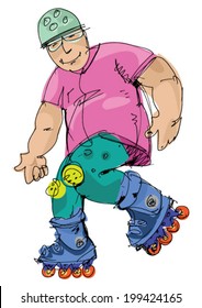 Roller skating guy