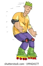 Roller skating guy