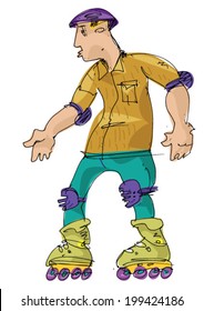 Roller skating guy