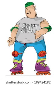 Roller skating guy