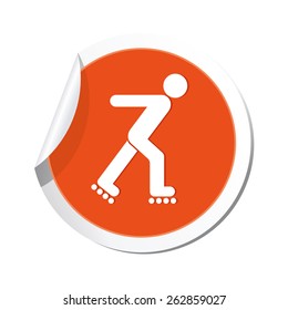Roller skating icon.