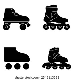 Rollschuhlaufen Symbol Illustration Design