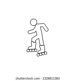 roller skating icon. Simple thin line, outline vector of universal icons for UI and UX, website or mobile application