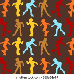 Roller skating inline skates pattern vector background concept wallpaper