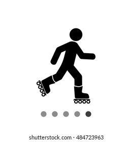 Roller Skating Man Icon