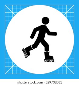 Roller Skating Man Icon
