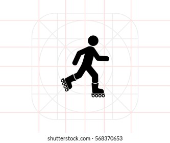 Roller Skating Man Icon