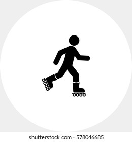 Roller Skating Man Icon