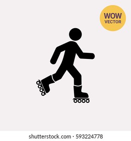 Roller Skating Man Icon