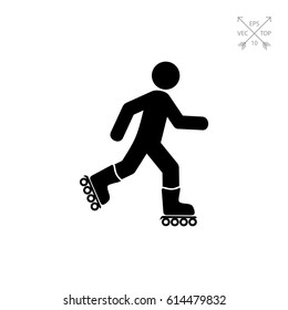 Roller Skating Man Icon