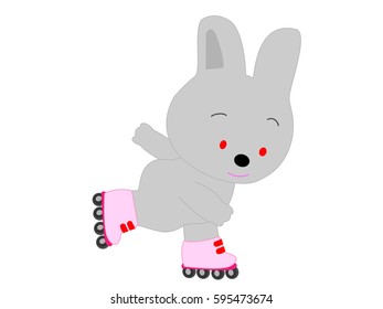 The roller skating of the rabbit.