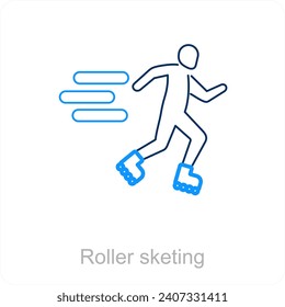 Rollschuh- und Skateisymbol