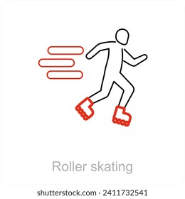 Rollschuh- und Skateisymbol