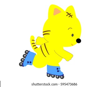 The roller skating of the tiger.