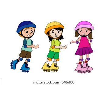 Roller Skating - Vector