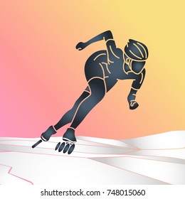 Roller sports vector logo icon illustration