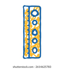 roller stationery tool doodle icon sketch vector. roller stationery tool sign. isolated symbol illustration