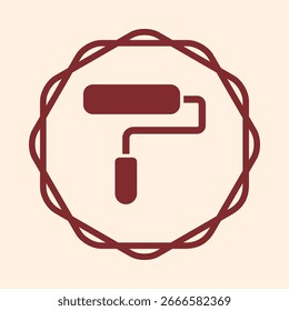 Roller symbol trendy artwork useful vector Illustration circle design beautiful colorful background.eps