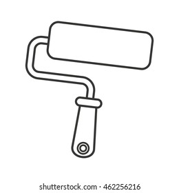 roller tool construction icon vector illustration design