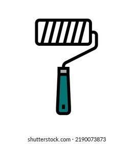 roller tool repair color icon vector. roller tool repair sign. isolated symbol illustration