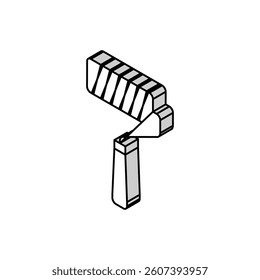 roller tool repair isometric icon vector. roller tool repair sign. isolated symbol illustration