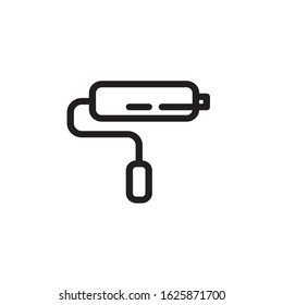 Roller Trendy Flat Icon Design Building and Construction Theme