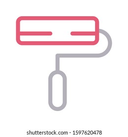 roller vector color line icon 