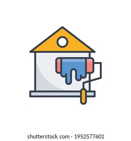Roller vector Filled outline icon style illustration. EPS 10 file