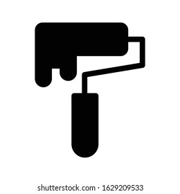 roller vector glyph flat icon 