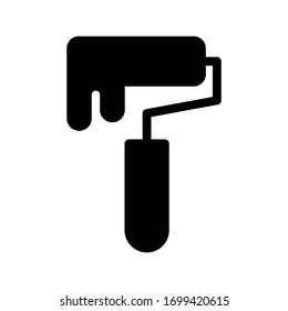 roller vector glyph flat icon 